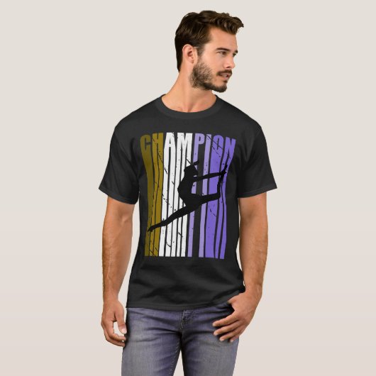 bruine kampioen van de wedstrijd van Dance Birthda T-shirt (Voorkant volledig)