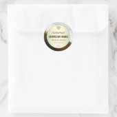 Bruine kaneel inkt soja kaars productetiketten ronde sticker (Tas)