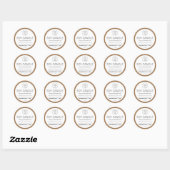 Bruine kaneelrol Logo Candle Labels (Vel)