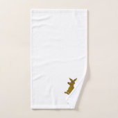 Bruine Kangoeroe Design Met Monogram Bad Handdoek (Handdoek)