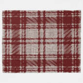 Bruine Karo Fleece Deken (Voorkant (Horizontaal))