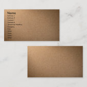 Bruine kartonnen textuur voor achtergrond visitekaartje (Voorkant / Achterkant)