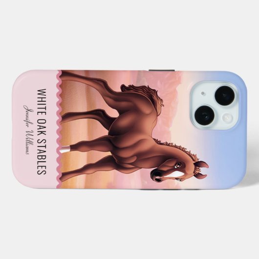 Bruine Kastanje Paardenveulen  Case-Mate iPhone Case (Achterkant (horizontaal))