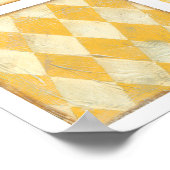 Bruine kat en gele vogel van Chariklia Zarris Poster (Hoek)