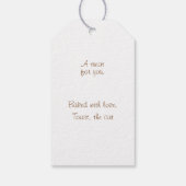 Bruine kat Homemade Bakery Gift Label Cadeaulabel (Achterkant)