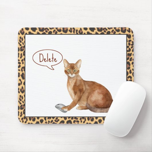 Bruine kat Mousepad Muismat (Met muis)