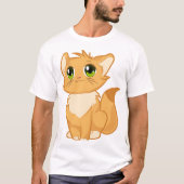 bruine kat t-shirt (Voorkant)