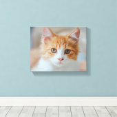 Bruine kat | Zazzle_Growshop. Canvas Afdruk (Insitu (Houten vloer))