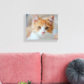 Bruine kat | Zazzle_Growshop. Canvas Afdruk (Insitu (Woonkamer))