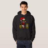 Bruine katten verkleed als Kerstman clausule Hoodie (Voorkant volledig)