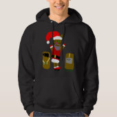 Bruine katten verkleed als Kerstman clausule Hoodie (Voorkant)
