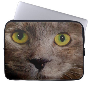 Bruine kattenbakolie, laptophoes laptop sleeve