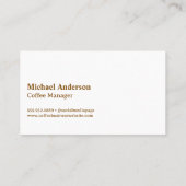 Bruine keramische mok koffie klantenkaartje (Achterkant)