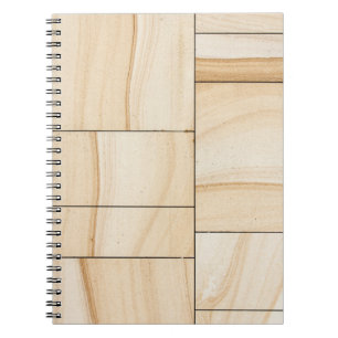 Bruine keramische tegels, collage notitieboek