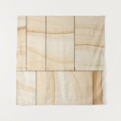 Bruine keramische tegels, collage wandkleed (Voorkant (horizontaal))