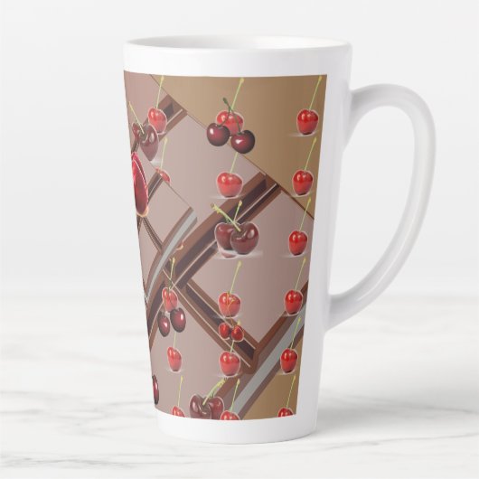 Bruine kersen Chocolade Latte Mok (Rechts)