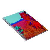 Bruine kerstkleurige paarden: naam toevoegen notitieboek (Rechterzijde)