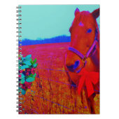 Bruine kerstkleurige paarden: naam toevoegen notitieboek (Voorkant)