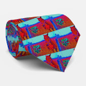 Bruine kerstkleurige paarden: naam toevoegen stropdas (Opgerold)