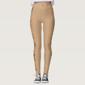 Bruine kerstkoekvormen van gemberkoek leggings (Voorkant)