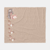 Bruine Kerstman in de Sleigh Fleece Deken (Voorkant (Horizontaal))