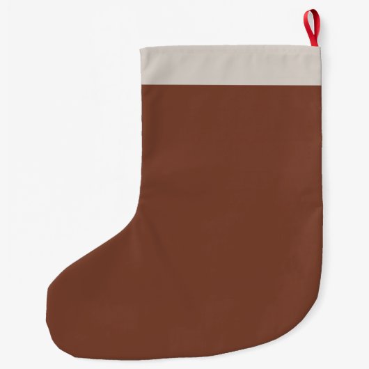 Bruine Kerstmis Chocolade Kalligrafie Aangepast Grote Kerstsok (Achterkant)