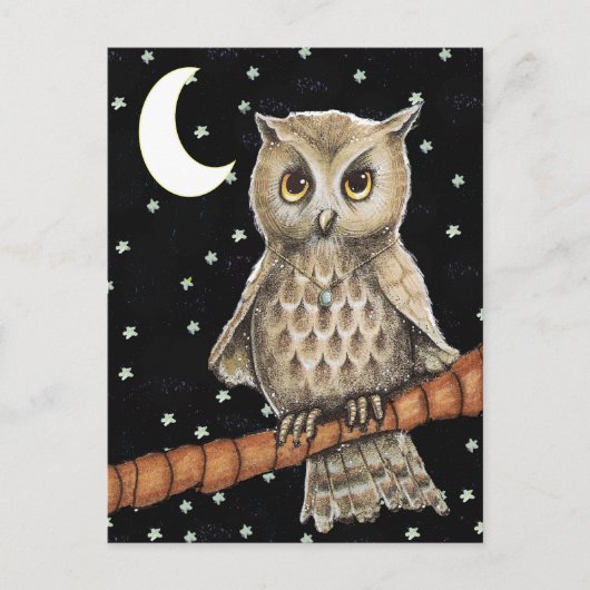  bruine Ketting met halve maan moonsteraar Briefkaart (Voorkant)