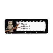 bruine Ketting met halve maan moonsteraar Etiket (Voorkant)