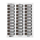 bruine Ketting met halve maan moonsteraar Etiket (Full Sheet)