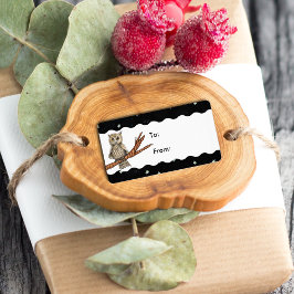 bruine Ketting met halve maan moonsteraar Etiket