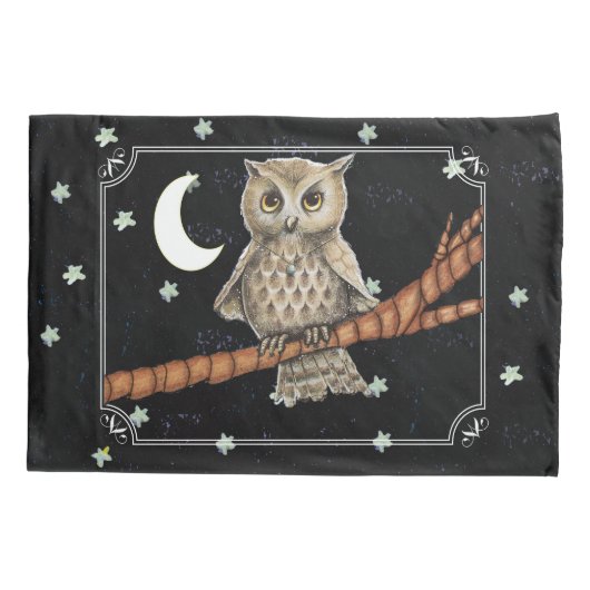 bruine Ketting met halve maan moonsteraar Kussensloop (Achterkant-Links)