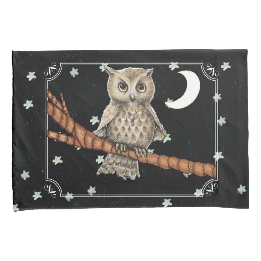 bruine Ketting met halve maan moonsteraar Kussensloop (Voorkant-Rechts)