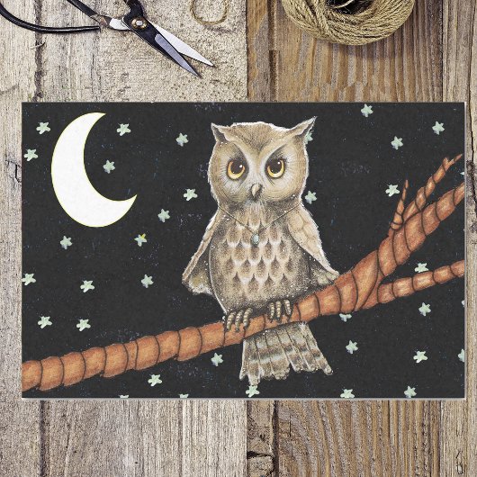  bruine Ketting met halve maan moonsteraar Tissuepapier