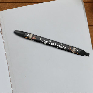  bruine Ketting met halve maan moonsteraar Zwarte Inkt Pen