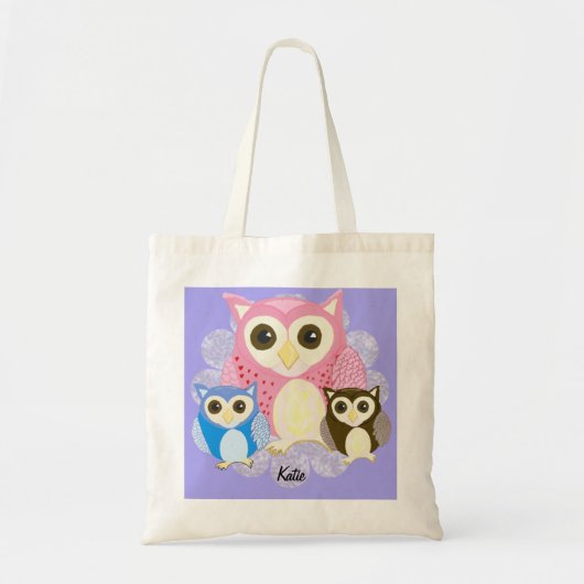 Bruine kieuwen, blauwe kieuwen en roze boomkorren tote bag (Voorkant)