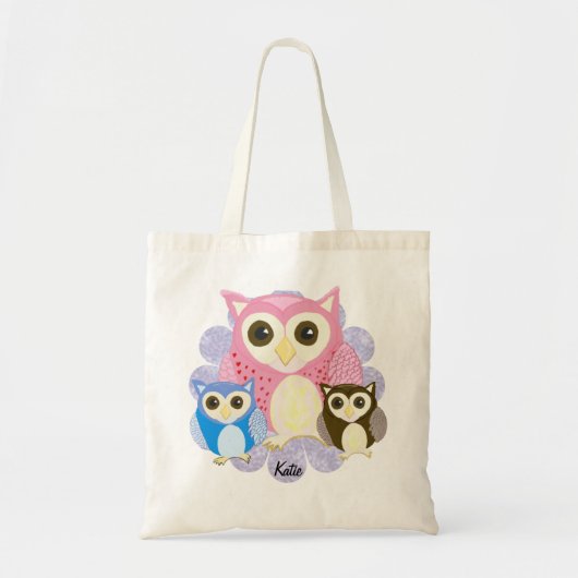 Bruine kieuwen, blauwe kieuwen en roze boomkorren tote bag (Voorkant)