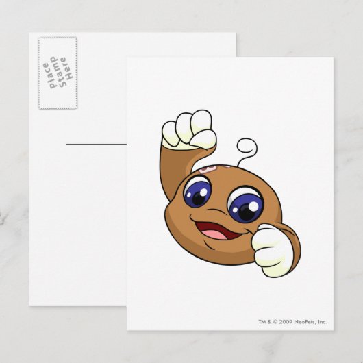 Bruine Kiko Briefkaart (Voorkant / Achterkant)