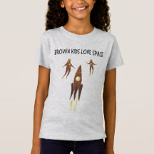 Bruine Kinder liefdesruimte Kinder T-shirt