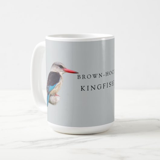 Bruine kingfisher Mok (Voorkant links)