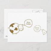 bruine kip briefkaart (Voorkant / Achterkant)