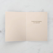 Bruine kip bruin koe jubileum wenskaart kaart (Binnen)