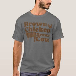 Bruine Kip Bruine Koe 1970s Muziek Boog Chicka Wow T-shirt