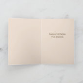 Bruine kip, bruine koe verjaardag wenskaart kaart (Binnen)