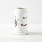 Bruine kippenbruine cow bierpul (Voorkant links)