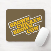 Bruine kippenbruine cow muismat (Met muis)