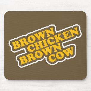 Bruine kippenbruine cow muismat