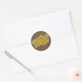 Bruine kippenbruine cow ronde sticker (Envelop)