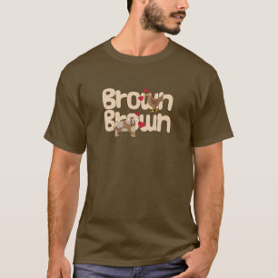 Bruine kippenbruine cow t-shirt