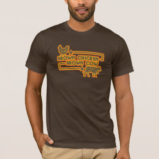 Bruine kippenbruine cow t-shirt