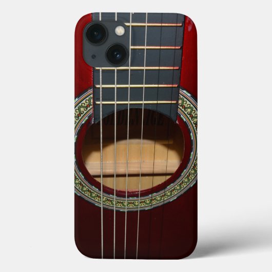 Bruine klassieke gitaar Case-Mate iPhone case (Achterkant)
